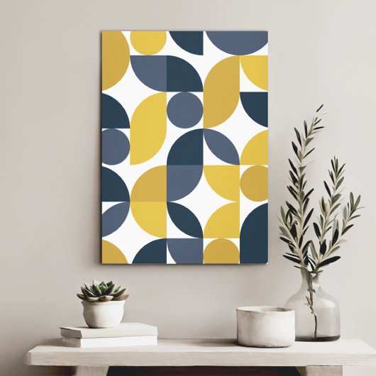 幾何モダンエレガント抽象芸術ミニマリスト キャンバスプリント