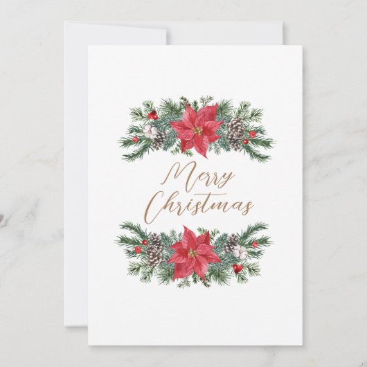 幾何モダンエレガント金ゴールドクリスマスパーティー 招待状 (裏面)