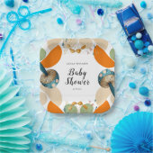 幾何モダンカラフルキノコの赤ちゃんシャワー ペーパープレート (パーティー)