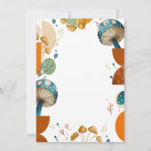 幾何モダンカラフルキノコの赤ちゃんシャワー 招待状 (裏面)