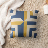 幾何モダンカラフルジグザグ角投げ クッション (ブランケット)