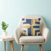 幾何モダンカラフルジグザグ角投げ クッション (椅子)