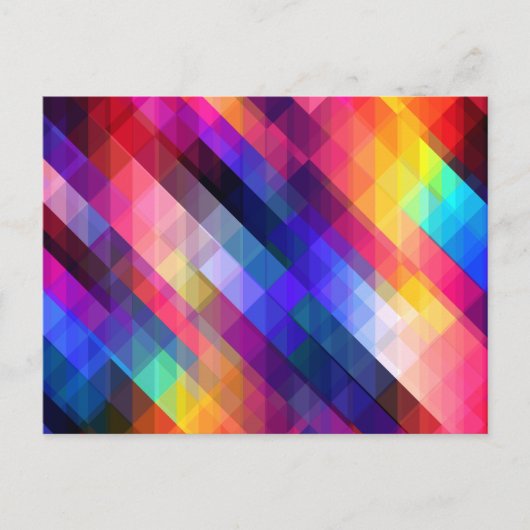 幾何モダンカラフルパターン ポストカード (正面)