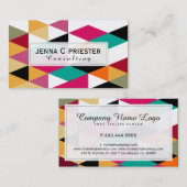 幾何モダンカラフルパターン 名刺 (正面/裏面)