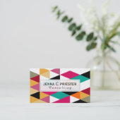 幾何モダンカラフルパターン 名刺 (スタンド正面)