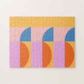 幾何モダンカラフル図形のパターン ジグソーパズル (横)