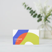 幾何モダンカラフル図形 名刺 (スタンド正面)