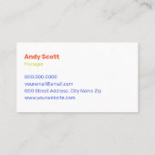 幾何モダンカラフル図形 名刺 (裏面)