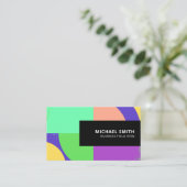 幾何モダンカラフル図形 名刺 (スタンド正面)