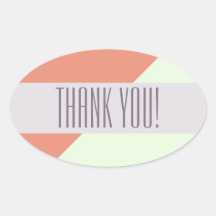 幾何モダンカラフル大お礼ステッカー