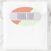 幾何モダンカラフル大お礼ステッカー 楕円形シール (バッグ)