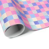 幾何モダンカラフル正方形パターン ラッピングペーパー (ロールコーナー)