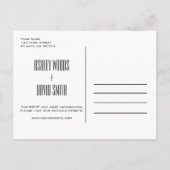 幾何モダンカラフル結婚はがき インビテーションポストカード (裏面)