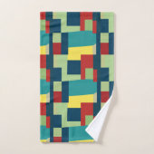 幾何モダンカラフル バスタオルセット (ハンドタオル)