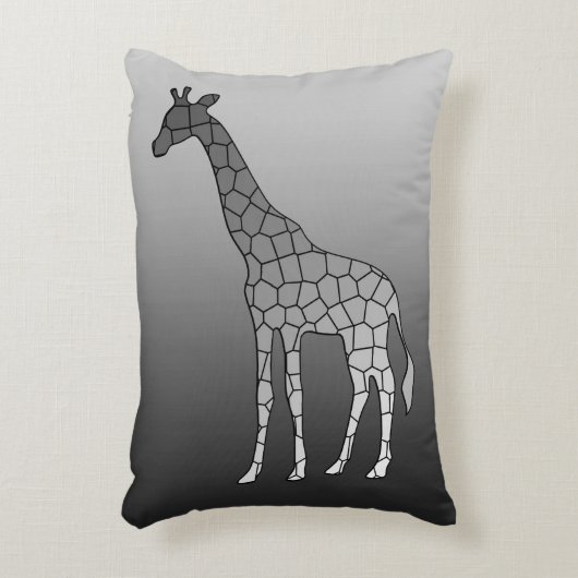 幾何モダンキリン,シルバーグレー アクセントクッション (正面(垂直))