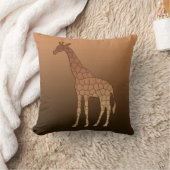 幾何モダンキリン、銅および茶色 クッション (ブランケット)