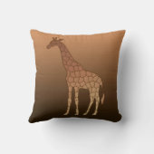 幾何モダンキリン、銅および茶色 クッション (裏面)
