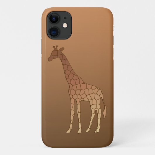 幾何モダンキリン、銅および茶色 Case-Mate iPhoneケース (裏面)
