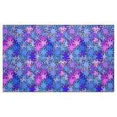 幾何モダンギア、青、紫、蘭 ファブリック (ファットクウォーター)