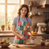 幾何モダンクリスマスフェスティバル休日 エプロン