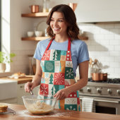 幾何モダンクリスマスフェスティバル休日 エプロン