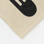 幾何モダンクリームブラックレッド名前をカスタムする フリースブランケット (角)