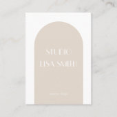 幾何モダンクリーム赤面内装設計 名刺 (正面)