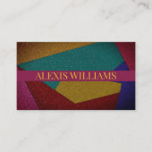 幾何モダングリッターqrコード名刺 名刺 (正面)