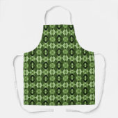 幾何モダングリーンパターン エプロン (正面)