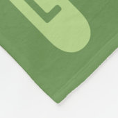 幾何モダングリーンピンク名前をカスタムする フリースブランケット (角)