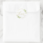 幾何モダングリーンリー結婚式の引き出物サニタイザ ラウンドシール (バッグ)