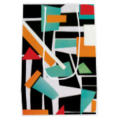 幾何モダンコラージュ ミディアムペーパーバッグ (裏面)