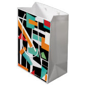 幾何モダンコラージュ ミディアムペーパーバッグ (裏面アングル)