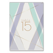 幾何モダンコンテンポラリーストライプミントVIOLET テーブルナンバー (裏面)