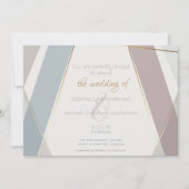 幾何モダンコンテンポラリーストライプ石板 招待状 (正面)