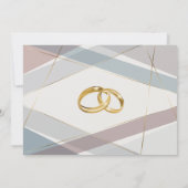 幾何モダンコンテンポラリーストライプ石板 招待状 (裏面)