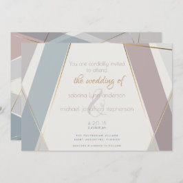 幾何モダンコンテンポラリーストライプ石板 招待状