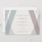 幾何モダンコンテンポラリーストライプ石板 招待状 (正面)