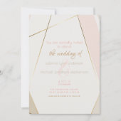 幾何モダンコンテンポラリーストライプ赤面砂 招待状 (正面)