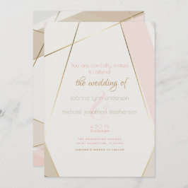 幾何モダンコンテンポラリーストライプ赤面砂 招待状