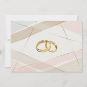 幾何モダンコンテンポラリーストライプ赤面砂 招待状 (裏面)