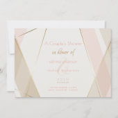 幾何モダンコンテンポラリーストライプ赤面砂 招待状 (正面)