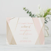 幾何モダンコンテンポラリーストライプ赤面砂 招待状 (スタンド正面)