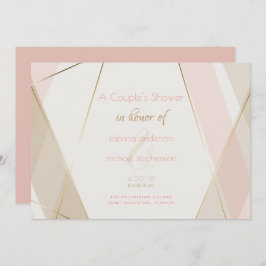 幾何モダンコンテンポラリーストライプ赤面砂 招待状