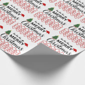 幾何モダンコンテンポラリーメリークリスマス ラッピングペーパー (角)