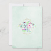 幾何モダンサボテン多肉ブライダルシャワー 招待状 (裏面)