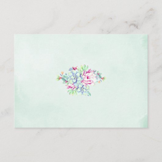 幾何モダンサボテン多肉宿泊施設 エンクロージャーカード (裏面)