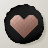 幾何モダンシックバラ金ゴールドハート ラウンドクッション (裏面)