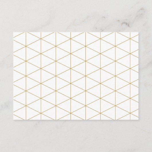 幾何モダンシンプル結婚の願い事 エンクロージャーカード (裏面)