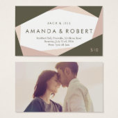 幾何モダンジャックとジルのチケット、バラ (正面&裏面)